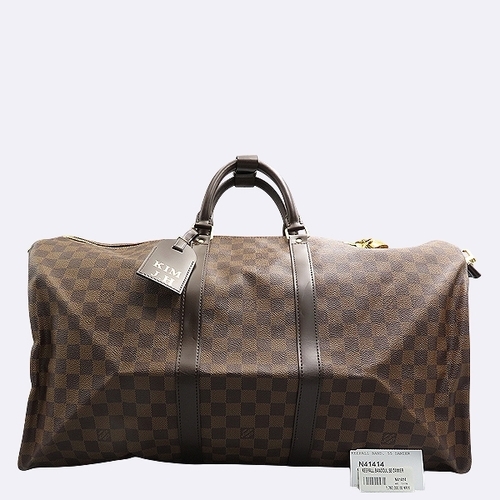 루이비통 루이비통 중고명품 N41414 다미에 에벤 캔버스 키폴 반둘리에 55 여행용 가방 토트백 숄더 스트랩 K46815LV