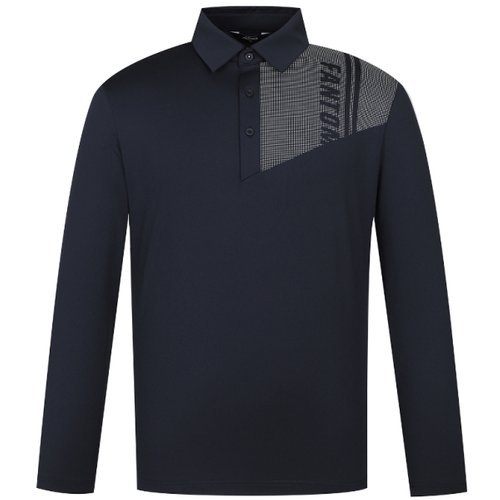 [팬텀][팬텀] 남성 로고 프린트 카라 긴팔 티셔츠 / 211D1TO002NA