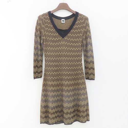 미쏘니 고이비토 중고명품  골드 컬러 폴리아미드 혼방 여성용 롱 원피스 [명동점]