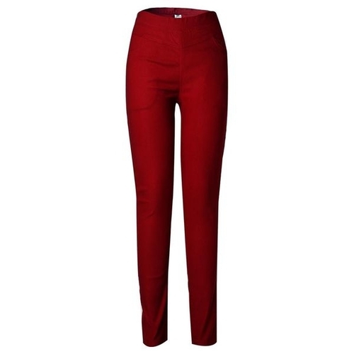 르찌나 여성 베이직 밴딩 스판팬츠 어두운자주 80026_P058693692