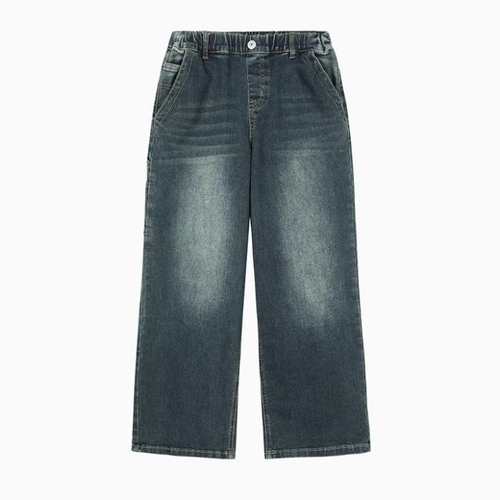 셀러허브 1 행텐틴즈 동백01 풀밴딩 와이드 데님팬츠_네이비  14560-055-202-10-277