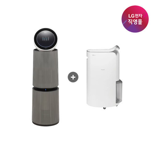 엘지전자 LG전자 [세트모델특가]LG 퓨리케어 AI 오브제 360˚ 공기청정기 M7 AS356NSMA + 휘센 제습기 20L DQ205PSVA