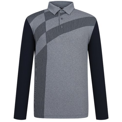 [팬텀][팬텀] 남성 기능성 소매 배색 카라 긴팔티셔츠 / 211D1TO008NA