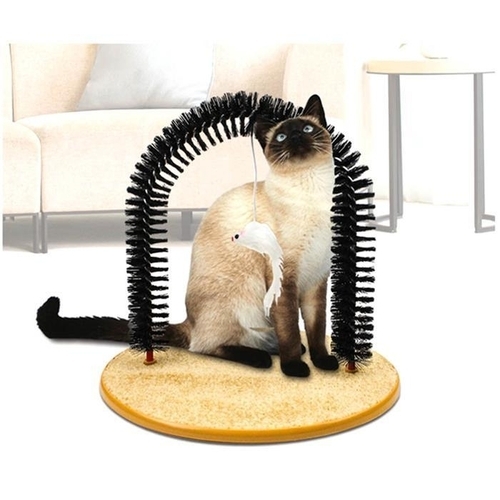 셀러허브 생활리빙 고양이 셀프 그루밍 브러쉬 캣잎 스크럼 스크래쳐 (28927799)