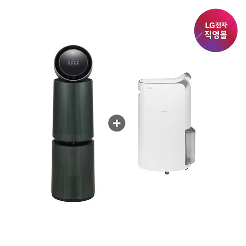 LG전자 [세트모델특가]LG 퓨리케어 AI 오브제 360˚ 공기청정기 M7 AS356NGMA + 휘센 제습기 20L DQ205PSVA