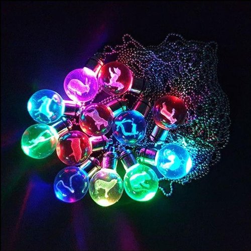 셀러허브 패션 [JH069T30_52C0]십이간지 대형오르골 전구 LED 목걸이 닭