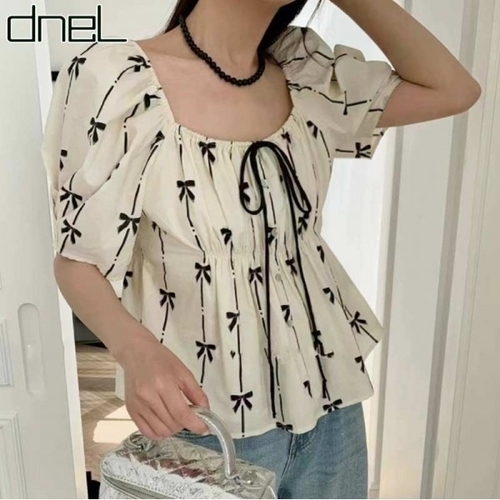 드넬 스모크리본블라우스DWB42074A_P365007079