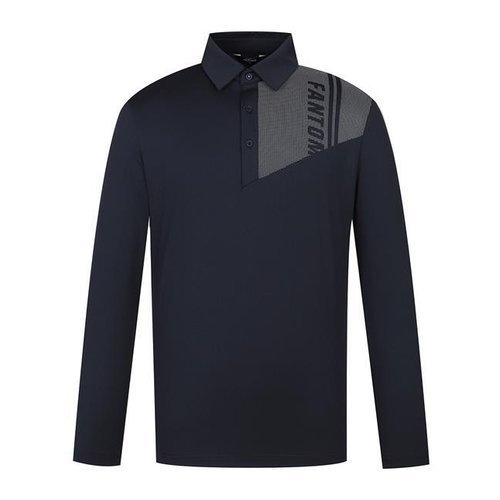 [팬텀][팬텀] [팬텀골프]남성 로고 프린트 카라 긴팔 티셔츠 211D1TO002NA