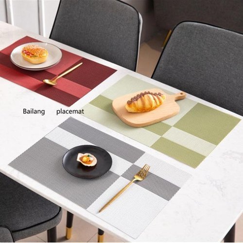 셀러허브 1 [XB76390L]북유럽 방수 실리콘 테이블 체크 식탁 매트