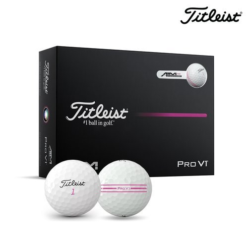 타이틀리스트 아쿠쉬네트코리아정품 타이틀리스트 PRO V1 인핸스드 얼라인먼트 핑크 골프공