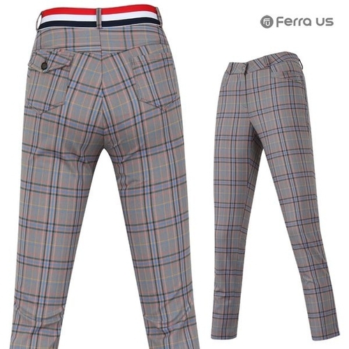 T&D 페라어스 여성 윈도우체크 슬림핏 골프바지 APS3BU8245_P338201003