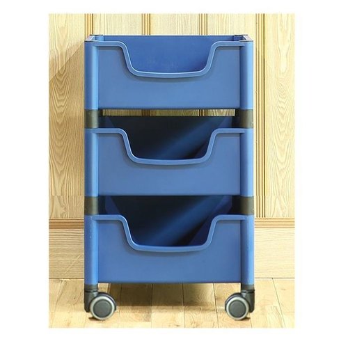 셀러허브 1 [RG64O2O0]적층식 수납박스 3단 블루 로라형 수납장