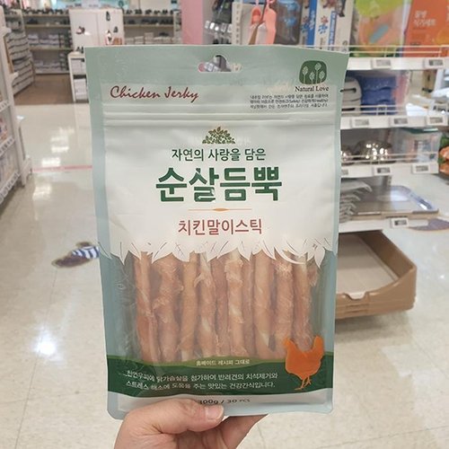 셀러허브 식품 채널펫 순살듬뿍 치킨말이 스틱 300g 91226