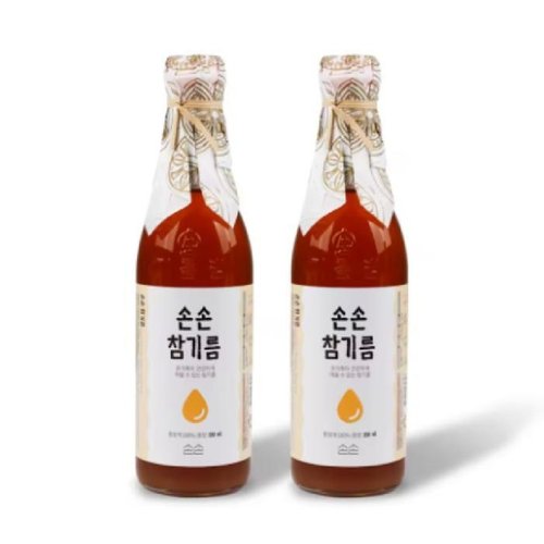 셀러허브 식품 손손 참기름 350ml + 350ml 2병 향좋은