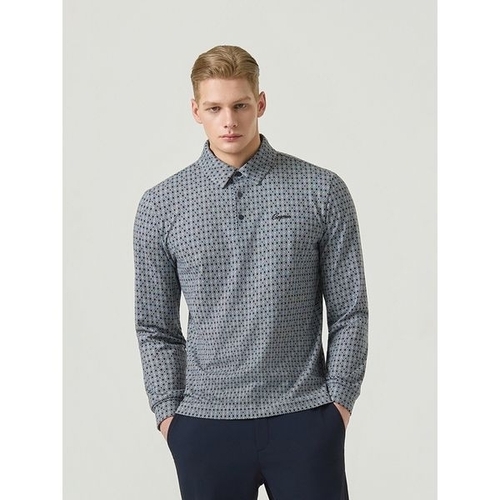 슈페리어 남성 잔패턴 카라 티셔츠 그레이 IM0FTTY40334_P408574702